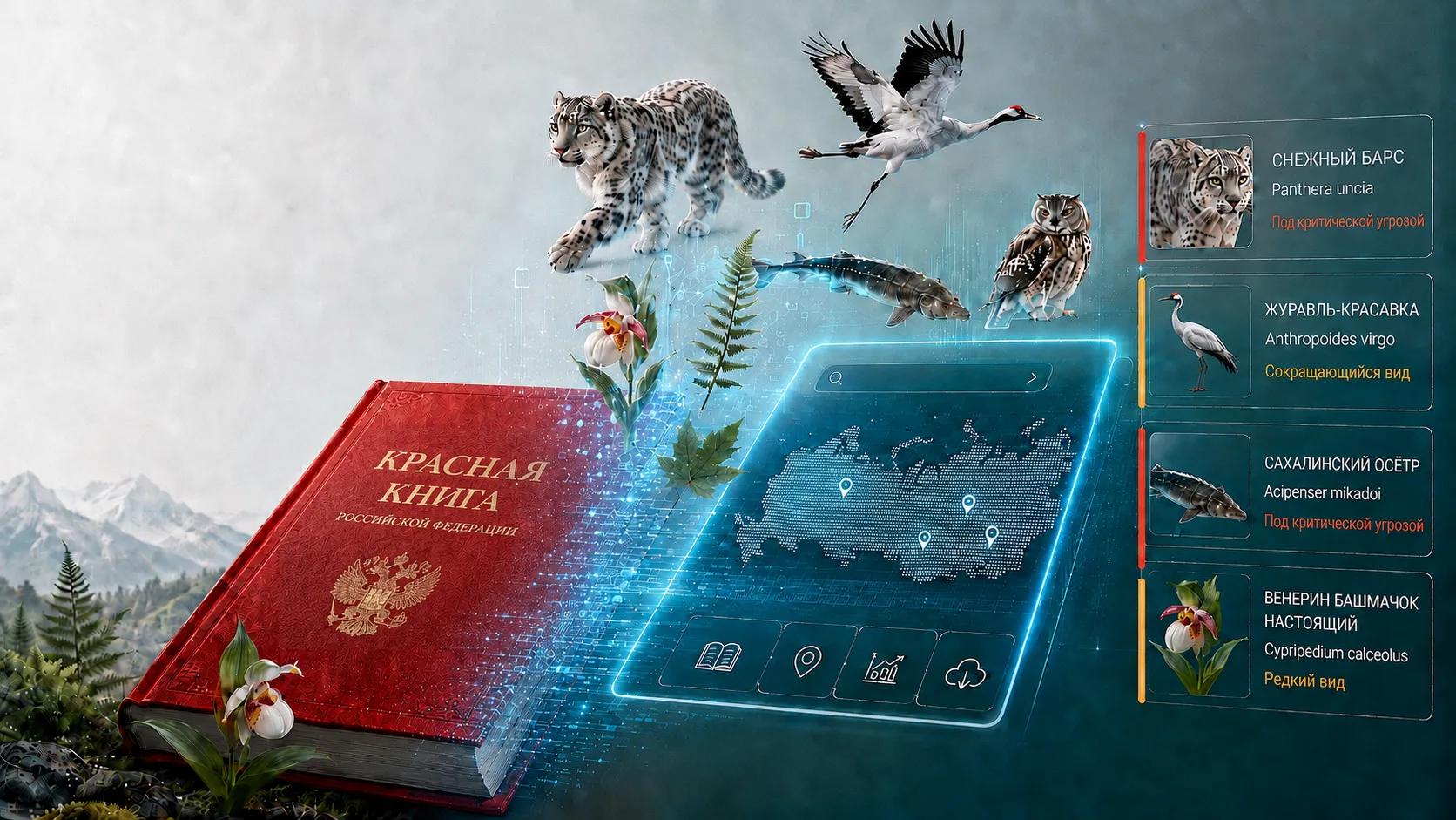 В России создадут единую базу краснокнижных животных и растений